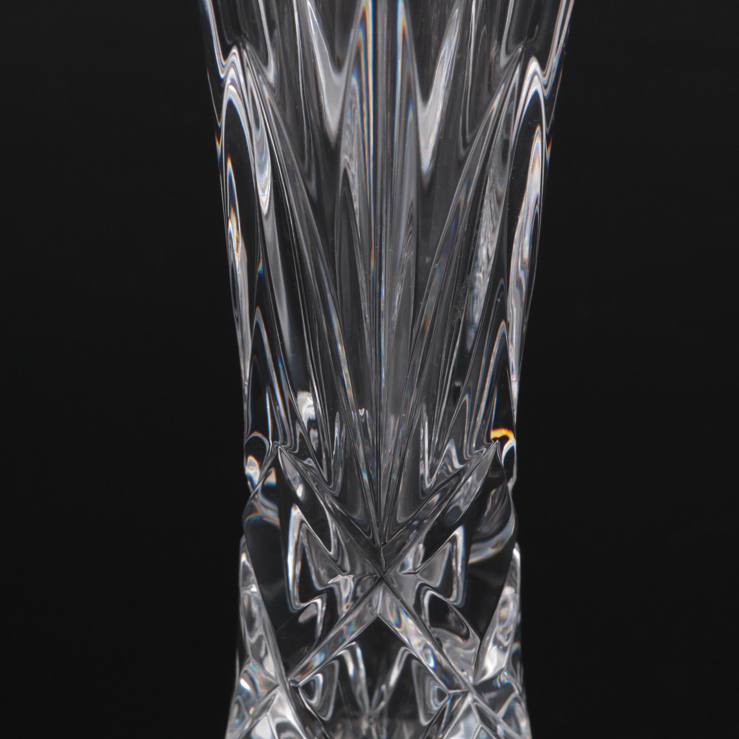 Waterford Crystal "Glandore" Rose Bowl with Bud Vase EBTH