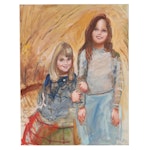 Kamil Kubik Portrait Oil Painting of Two Girls