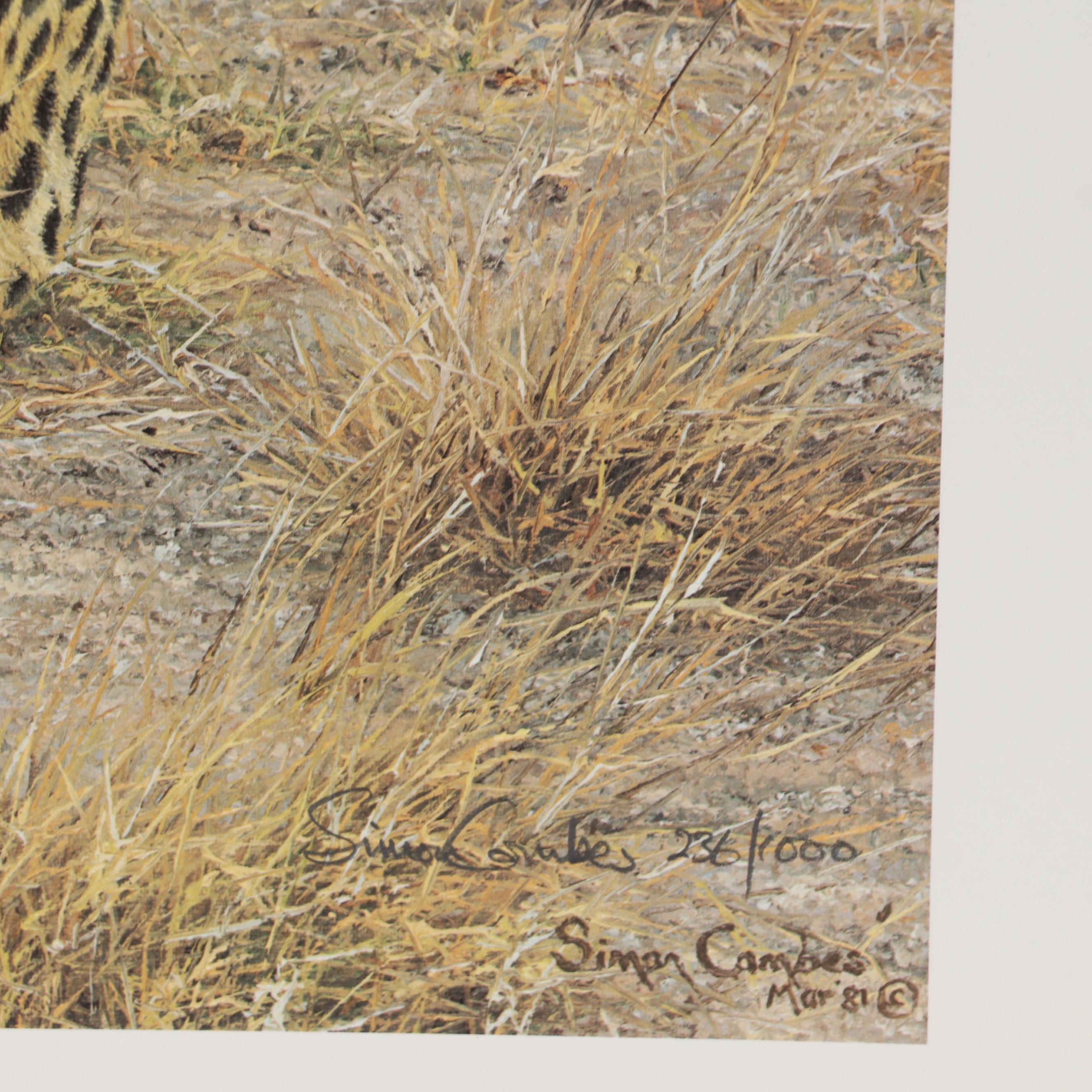 Simon Combes Offset Lithographs of African Cats | EBTH