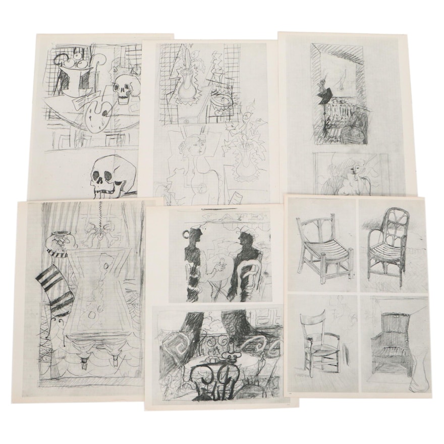 Double-Sided Rotogravures After Georges Braque for Verve, 1955