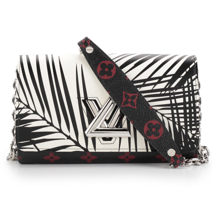 Louis Vuitton Twist Chain Wallet in Palm Print Leather and