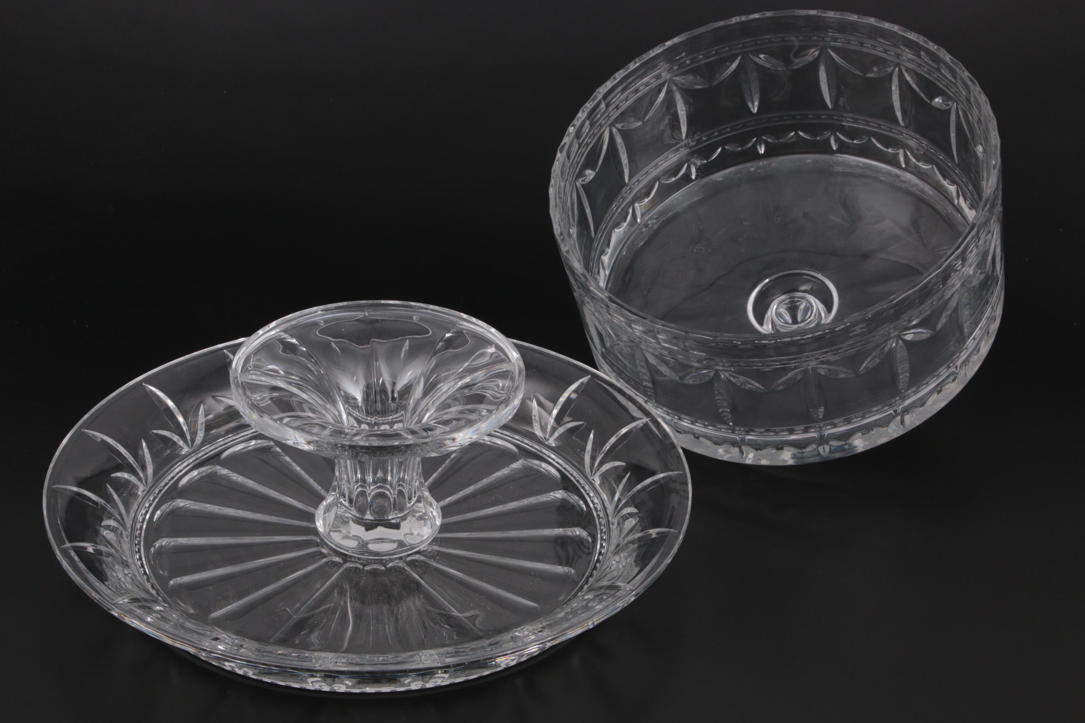 Marquis by Waterford Cut Crystal Footed Cake Stand with Lid EBTH
