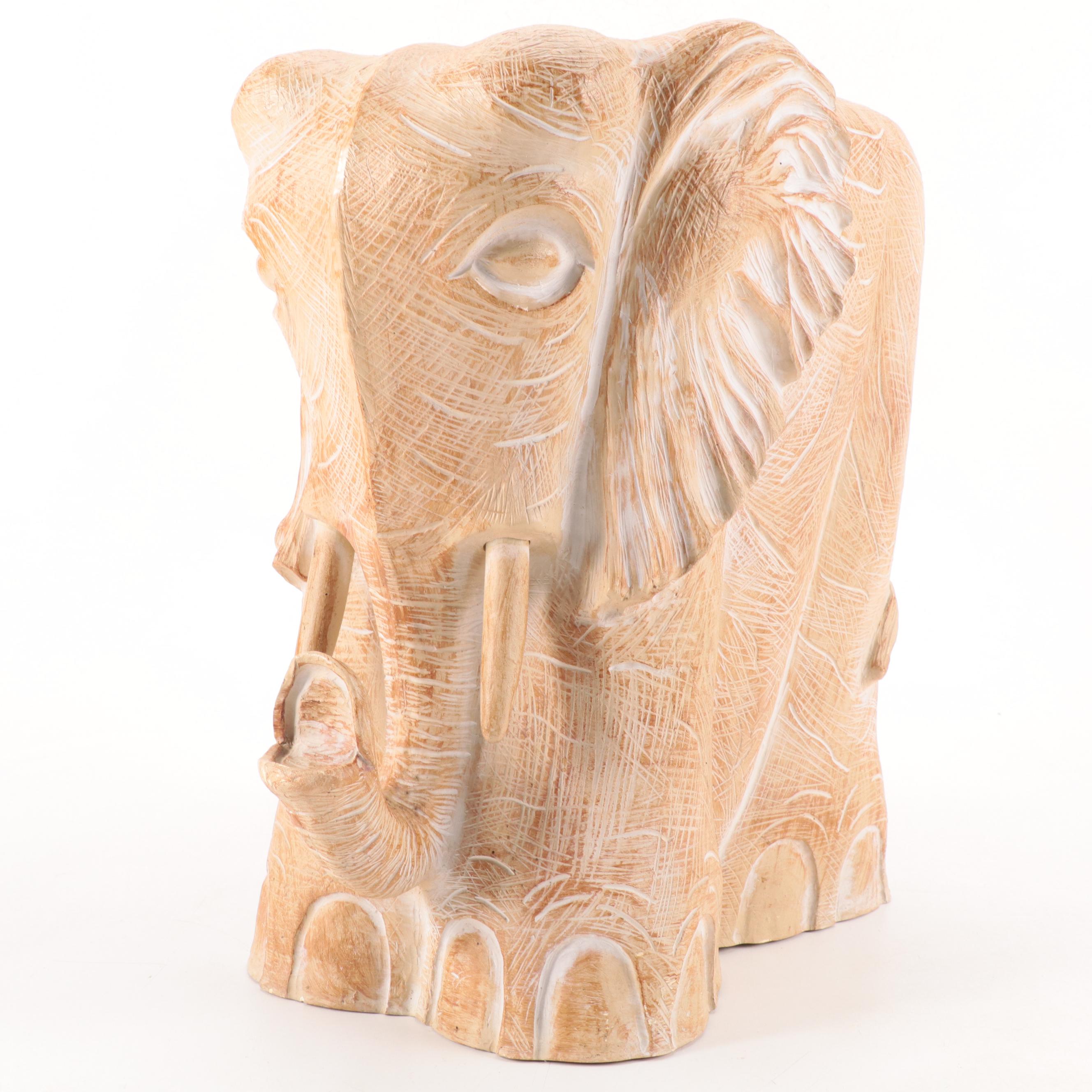 Cast Composite Elephant Stool EBTH
