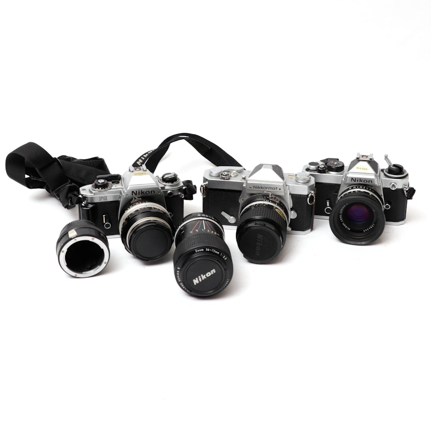 Nikkormat and Nikon 35MM Cameras and Lenses