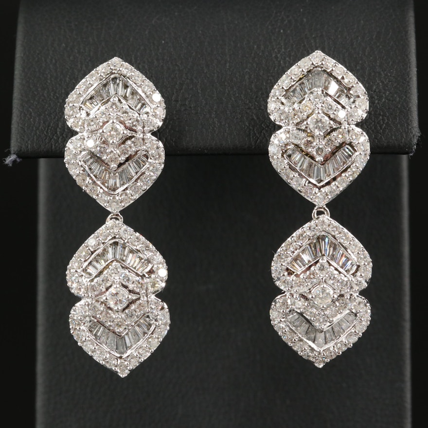14K 3.38 CTW Diamond Drop Earrings