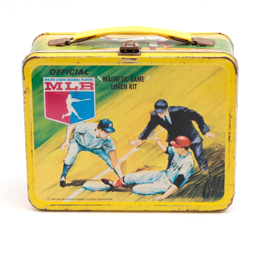 Yogi Berra Signed King-Seeley Thermos Co. MLB "Magnetic Game" Lunchbox, 1968