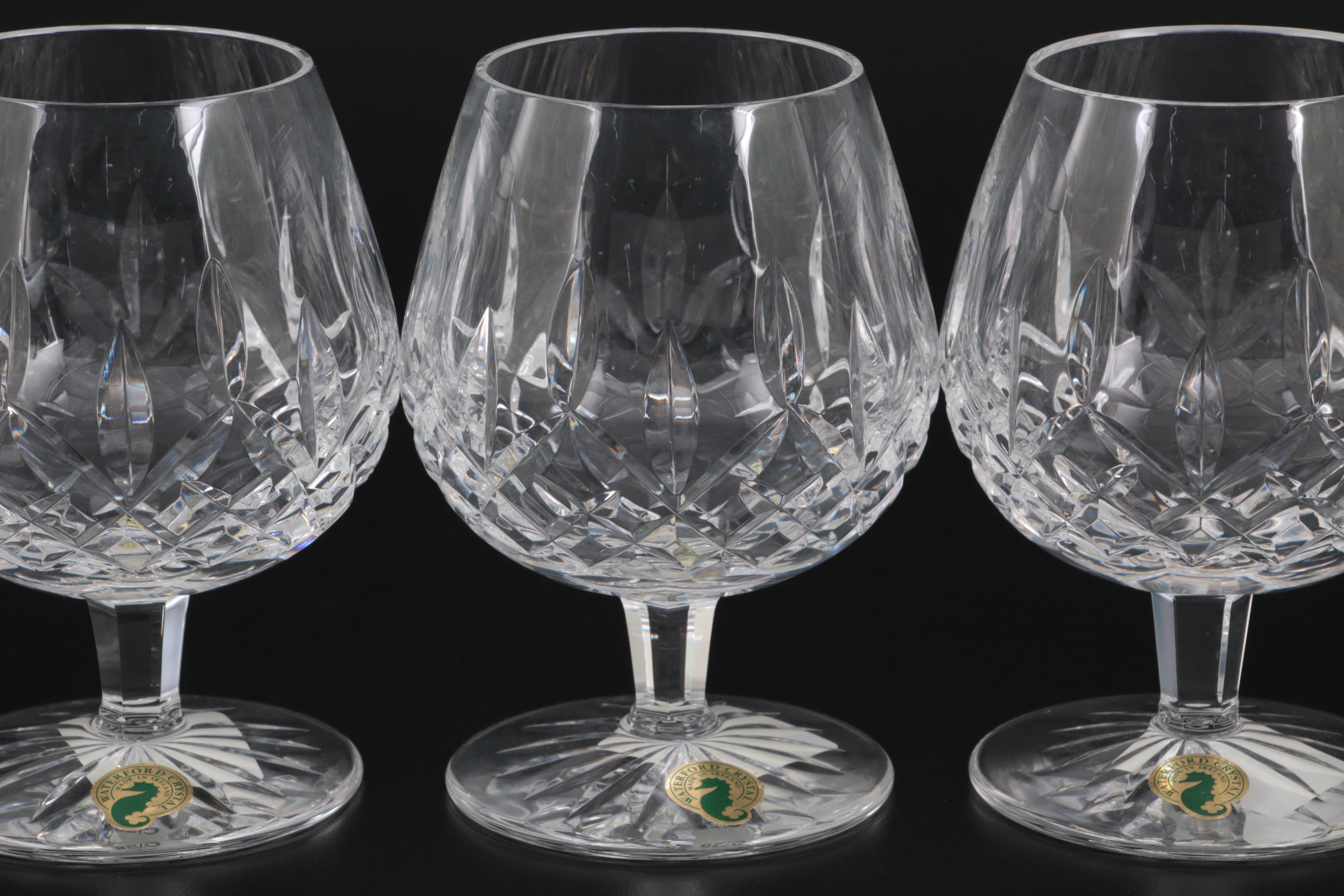 Waterford Crystal "Lismore" Brandy Balloon Glasses EBTH