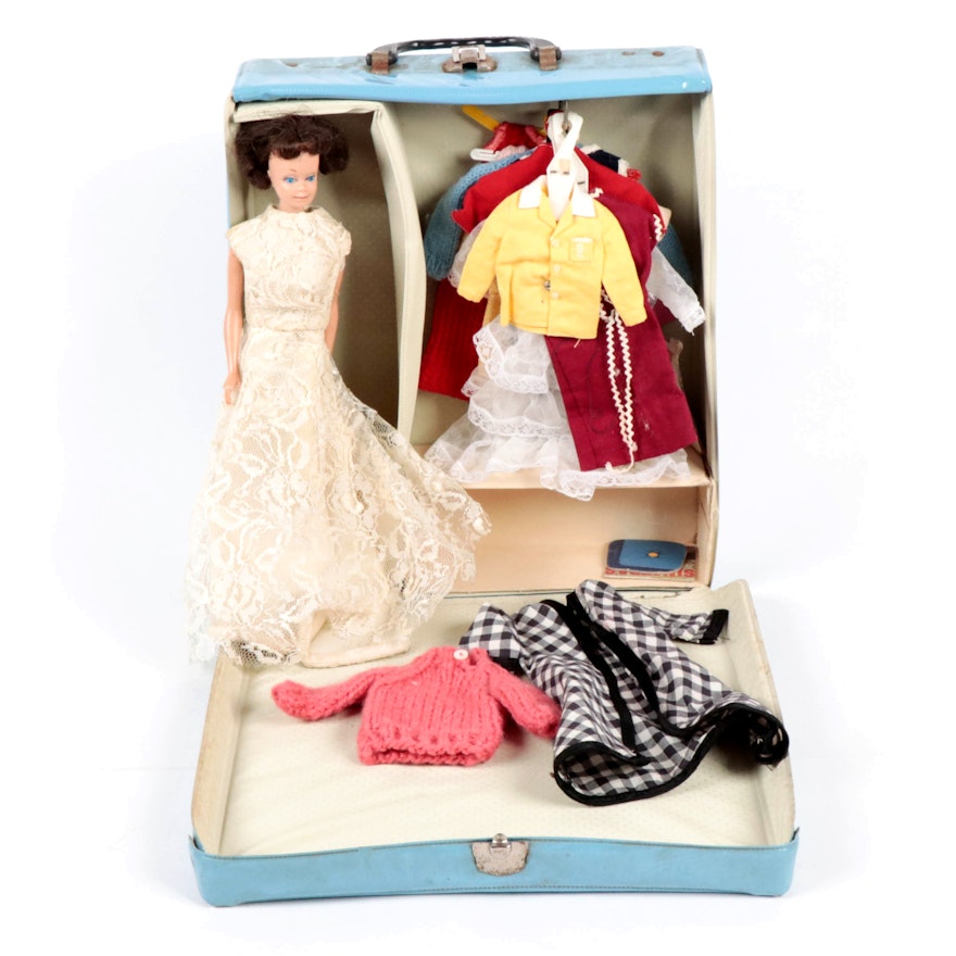 Mattel Barbie Midge Doll with Case, Clothing and Accessories, 1960s