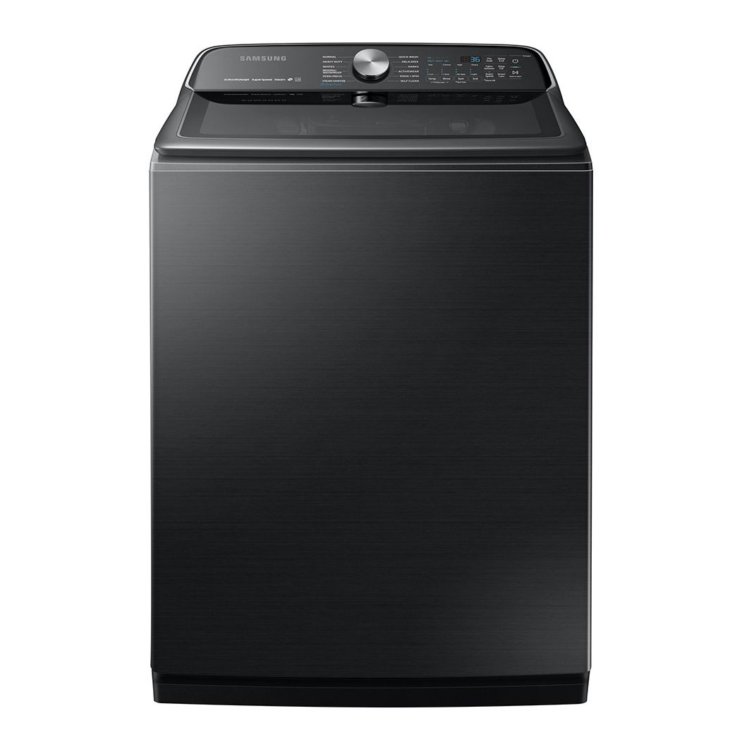 Samsung 5.4 Cu. Ft. Top Load Washer with Super Speed in Black Stainless