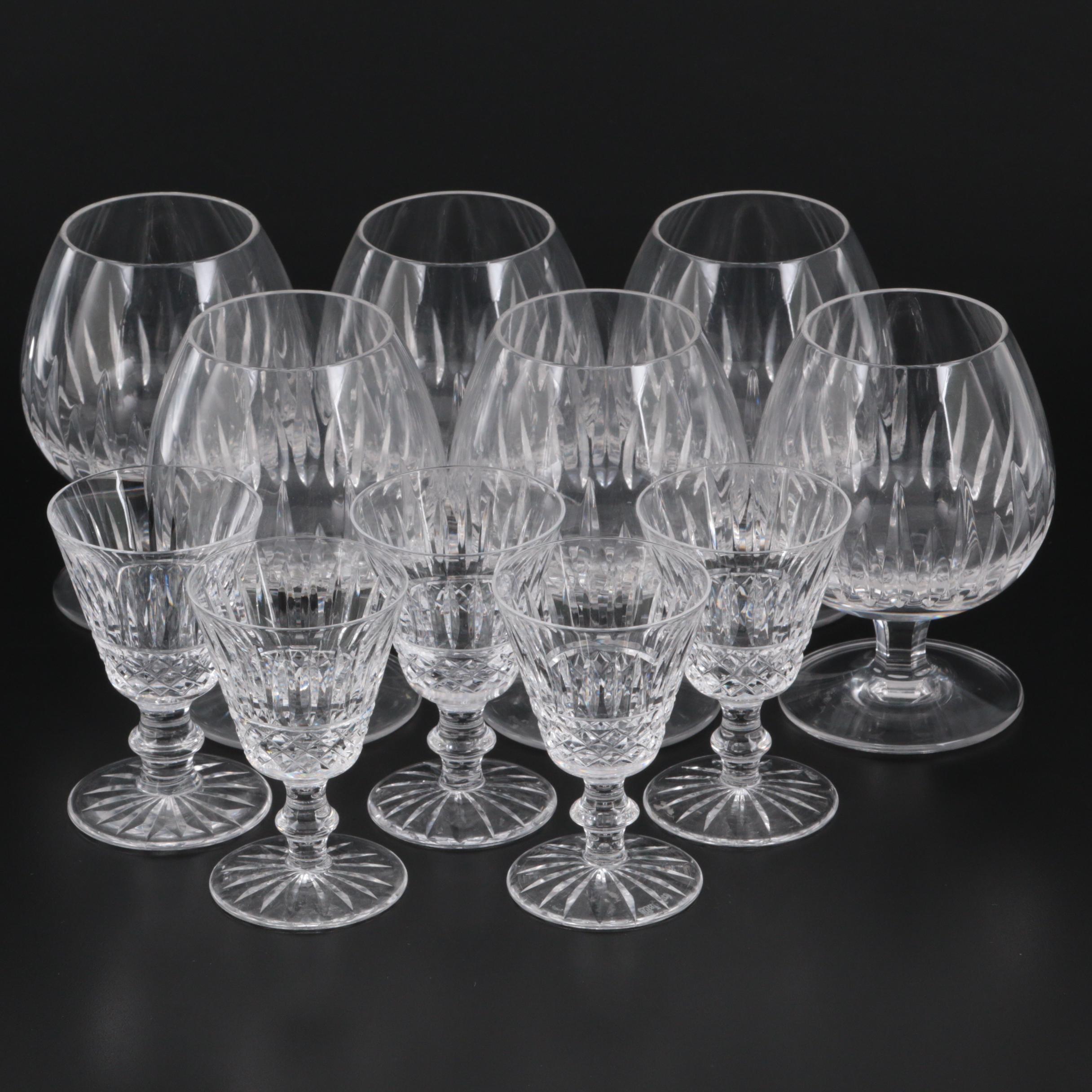 Waterford Crystal "Wynnewood" Brandy Snifters and "Tramore" Port Wine