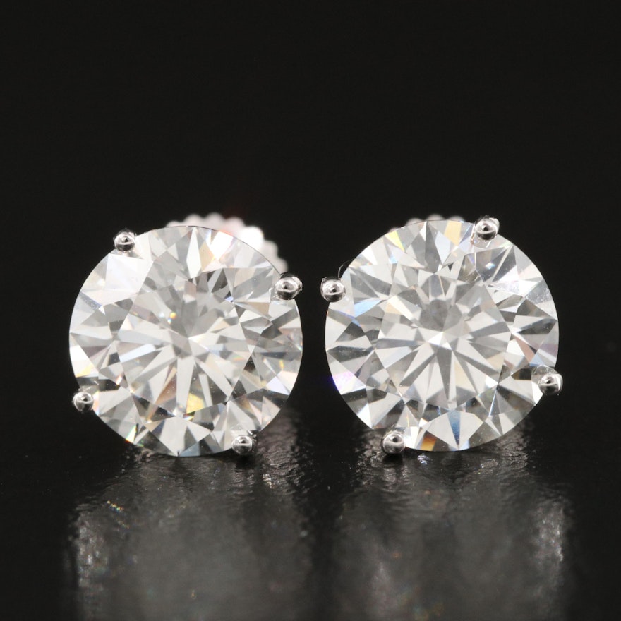 14K 5.25 CTW Diamond Stud Earrings with IGI Reports