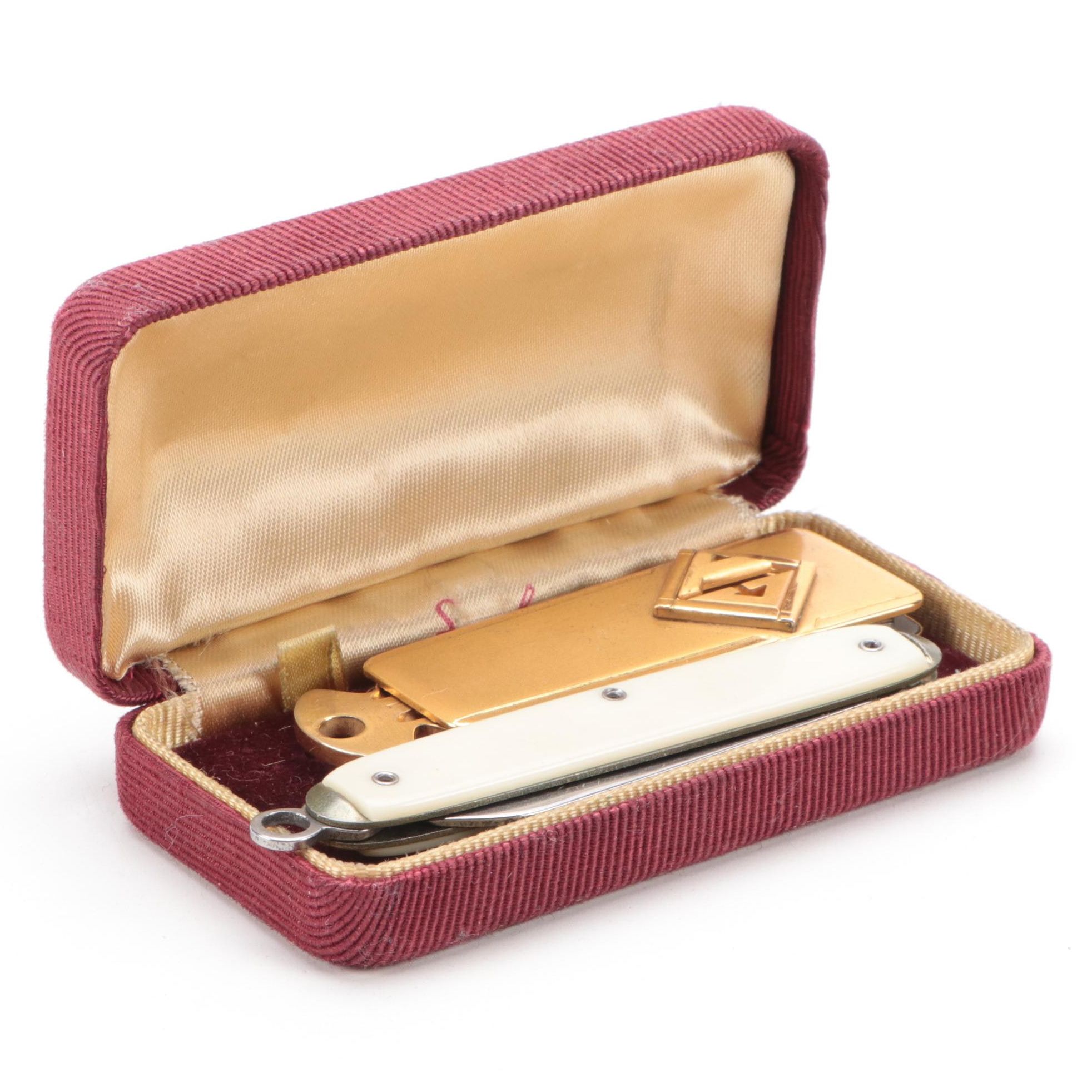 Swank Gold Plate Fob Pocket Knife with Planters Peanuts Pocket Knife EBTH