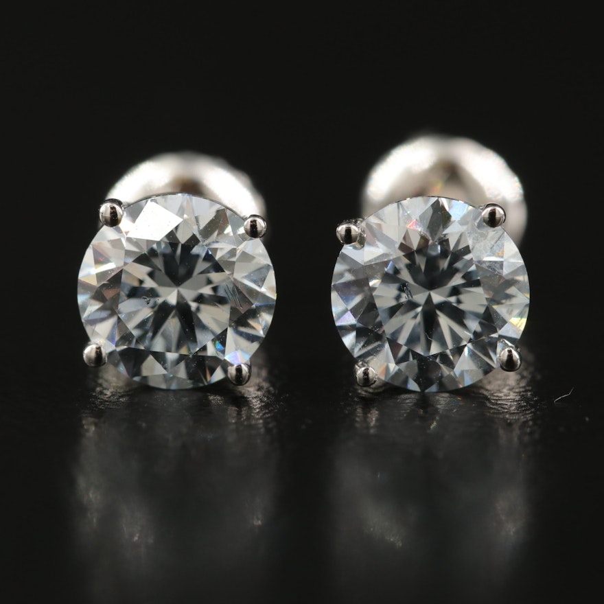 14K 1.88 CTW Diamond Stud Earrings