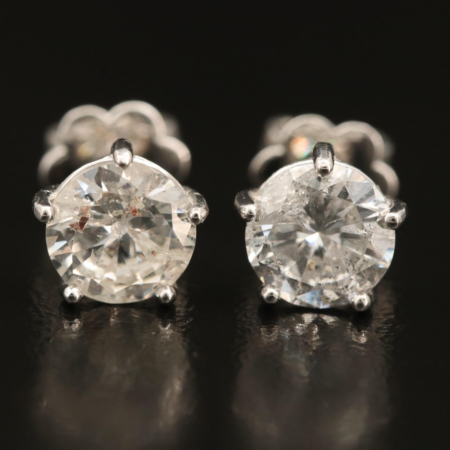 14K 1.94 CTW Diamond Stud Earrings