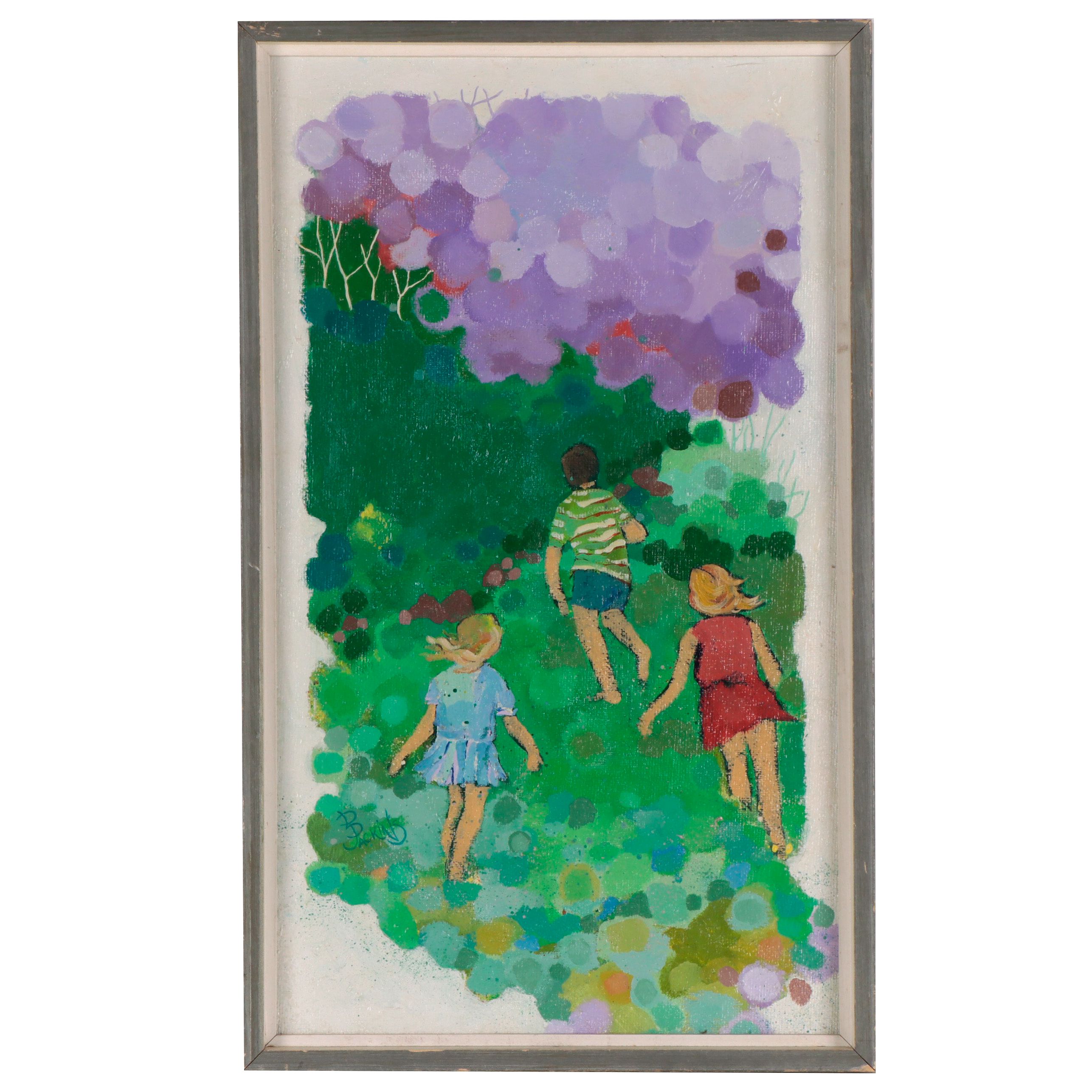 Donna Leigh Jackins Oil Painting "Running Through August" EBTH