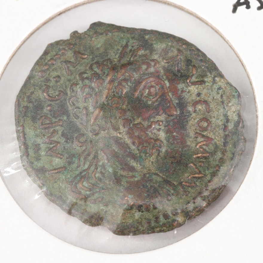 Ancient Roman Provincial Commodus Bronze Coin, 190–191 AD