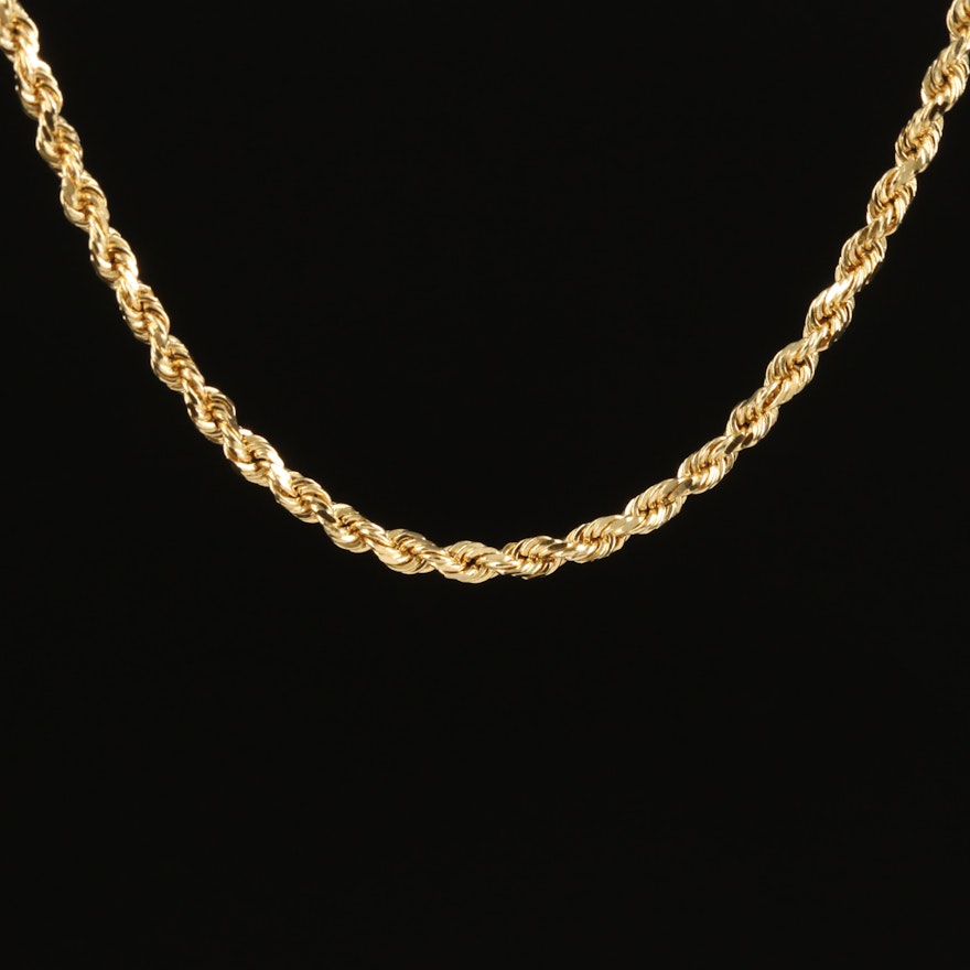 14K Braid Chain Necklace