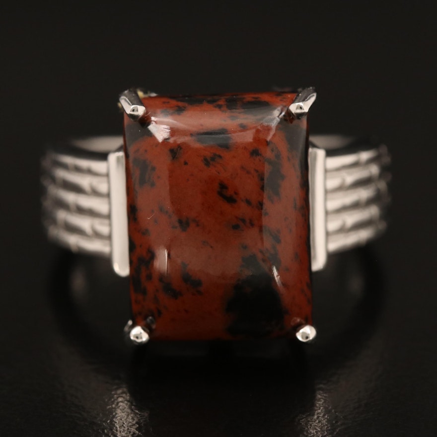 Sterling Silver Mahogany Obsidian Ring