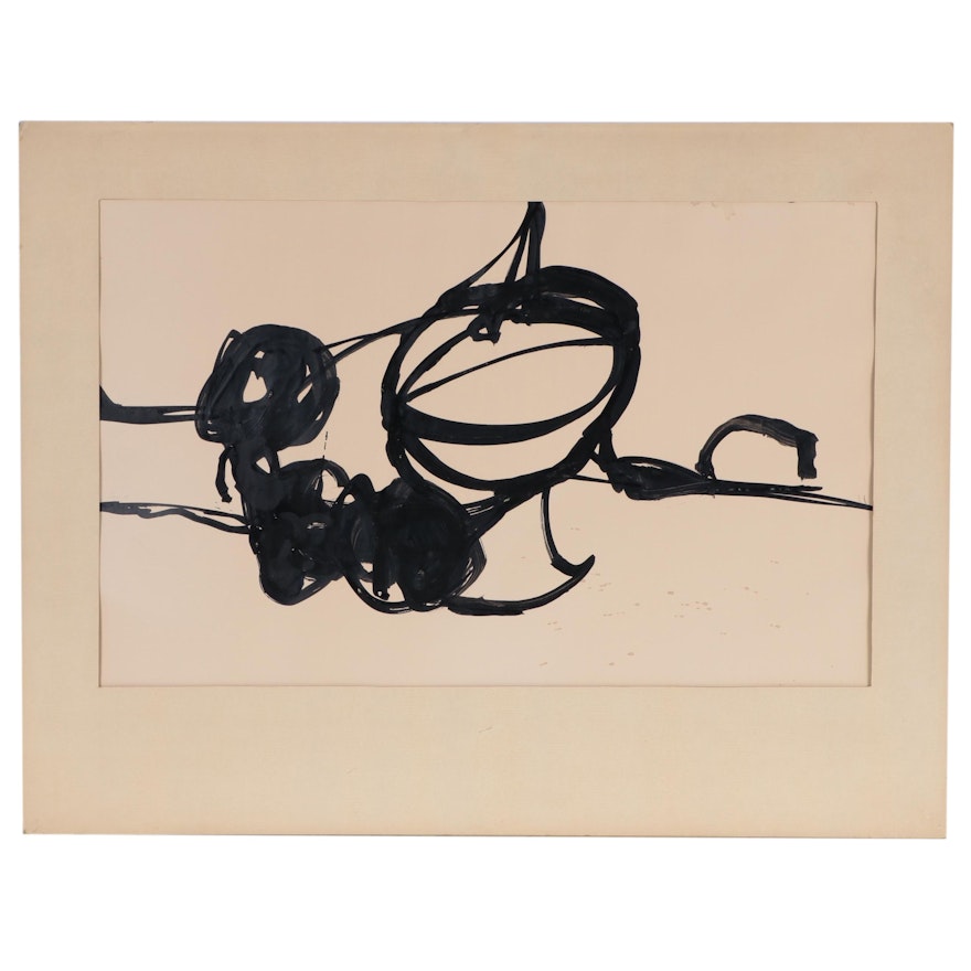 Florence Sanko Hirsch Ink Drawing "Still Life No. 1," Late 20th Century