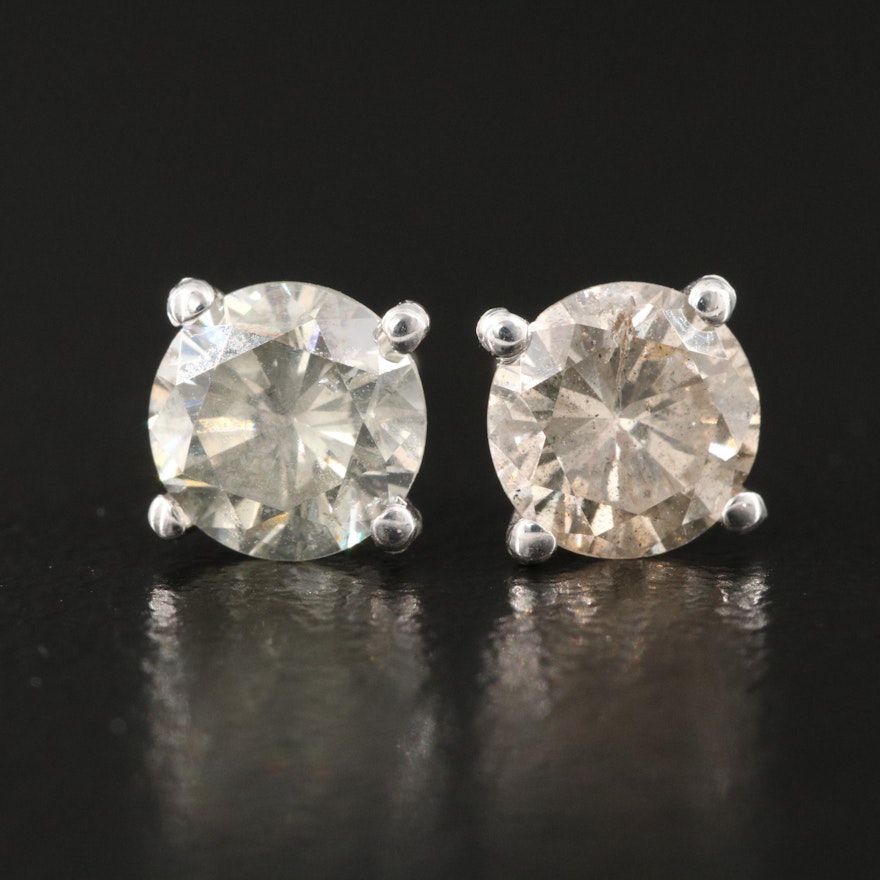 14K 1.60 CTW Diamond Martini Stud Earrings