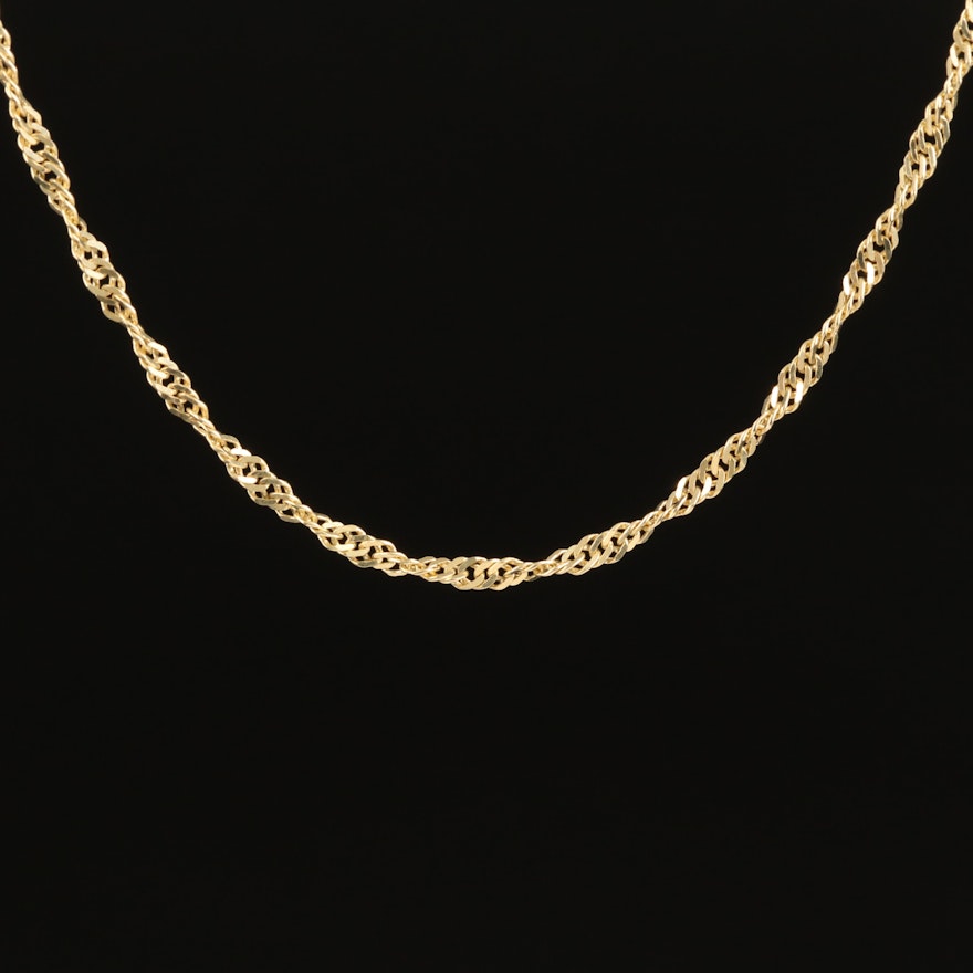 10K Singapore Chain Necklace