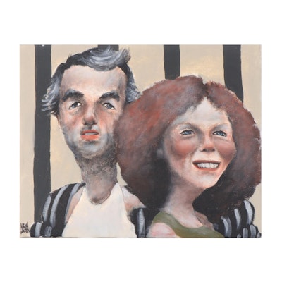 Aaron Wooten Acrylic Painting "Mom & Dad," 2014