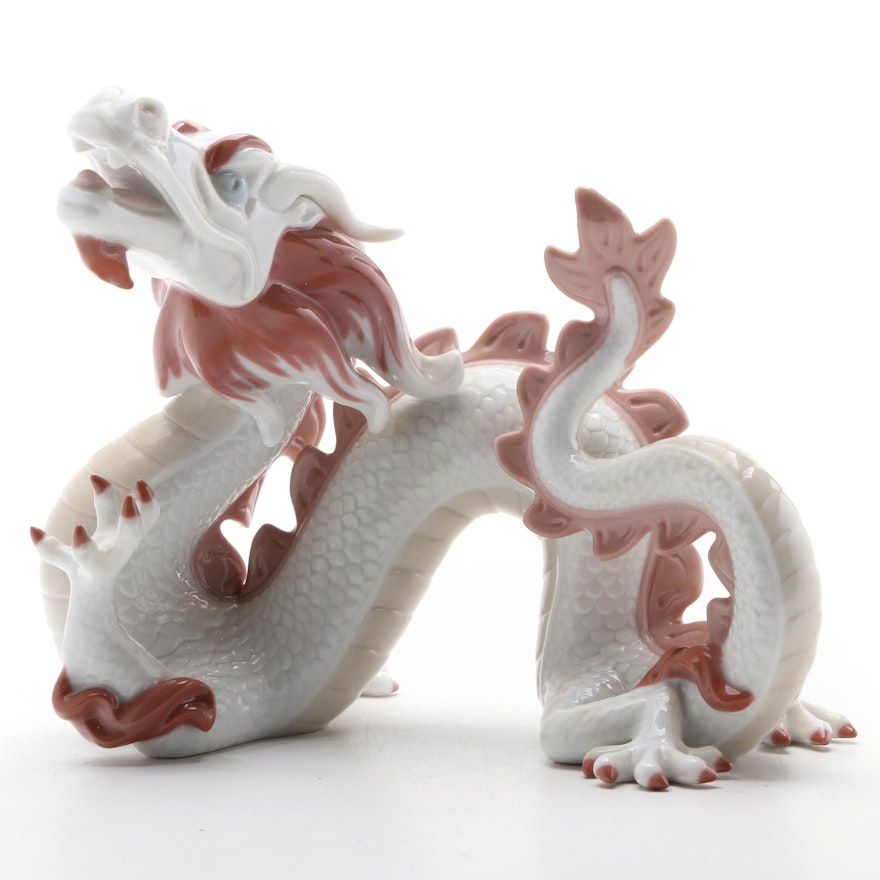 Lladró "The Dragon" Porcelain Figurine Designed by Joan Coderch, 1999