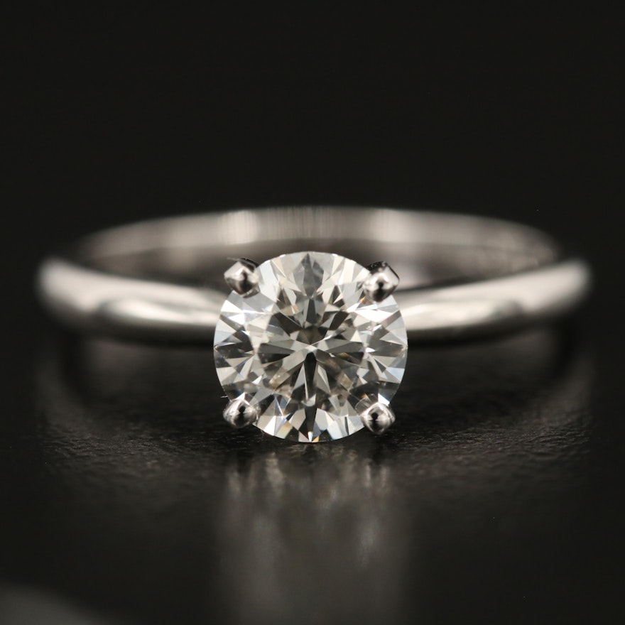 10K and 14K Gold 1.02 CT Diamond Solitaire Ring
