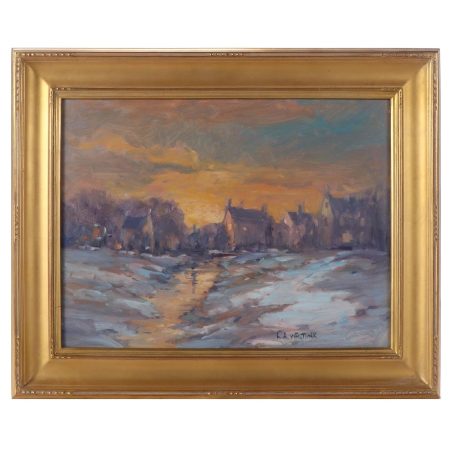 Robert Alan Waltsak Impressionist Style Oil Painting