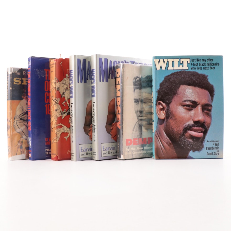 Sports Books Including "Wilt", "Dempsey", and "Magic's Touch"