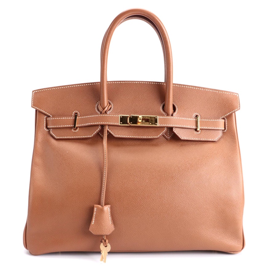 Hermès Birkin 35 Satchel in Gold Togo Leather and Gold Plated Hardware