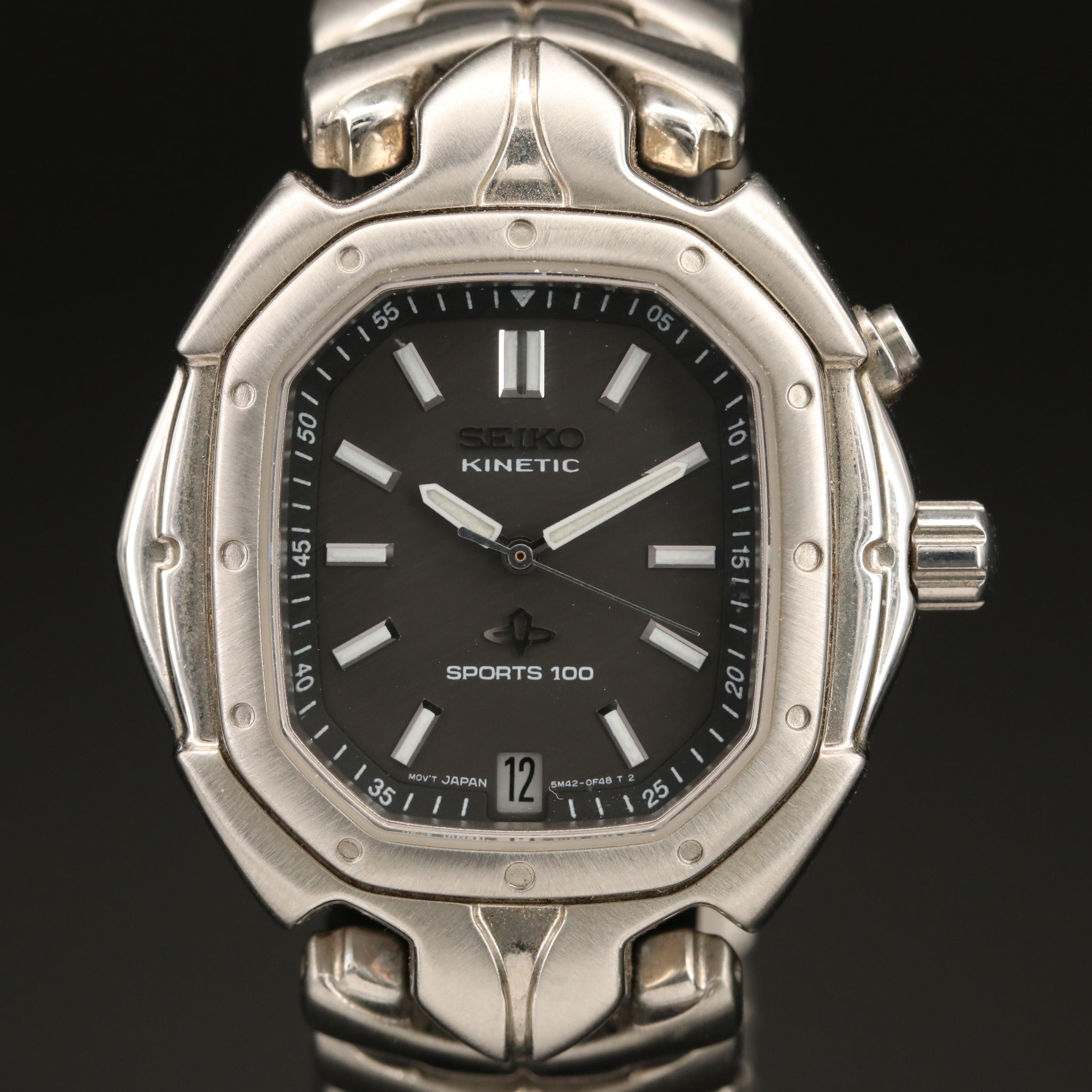 Seiko Kinetic Sports 100 with Date Wristwatch | EBTH