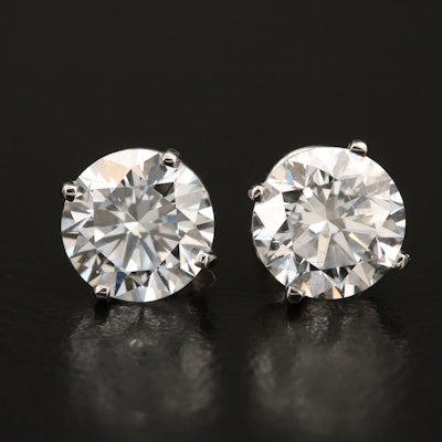 14K and 18K Gold 2.62 CTW Diamond Stud Earrings