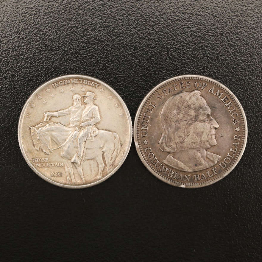 Two Commemorative U.S. Silver Half Dollars