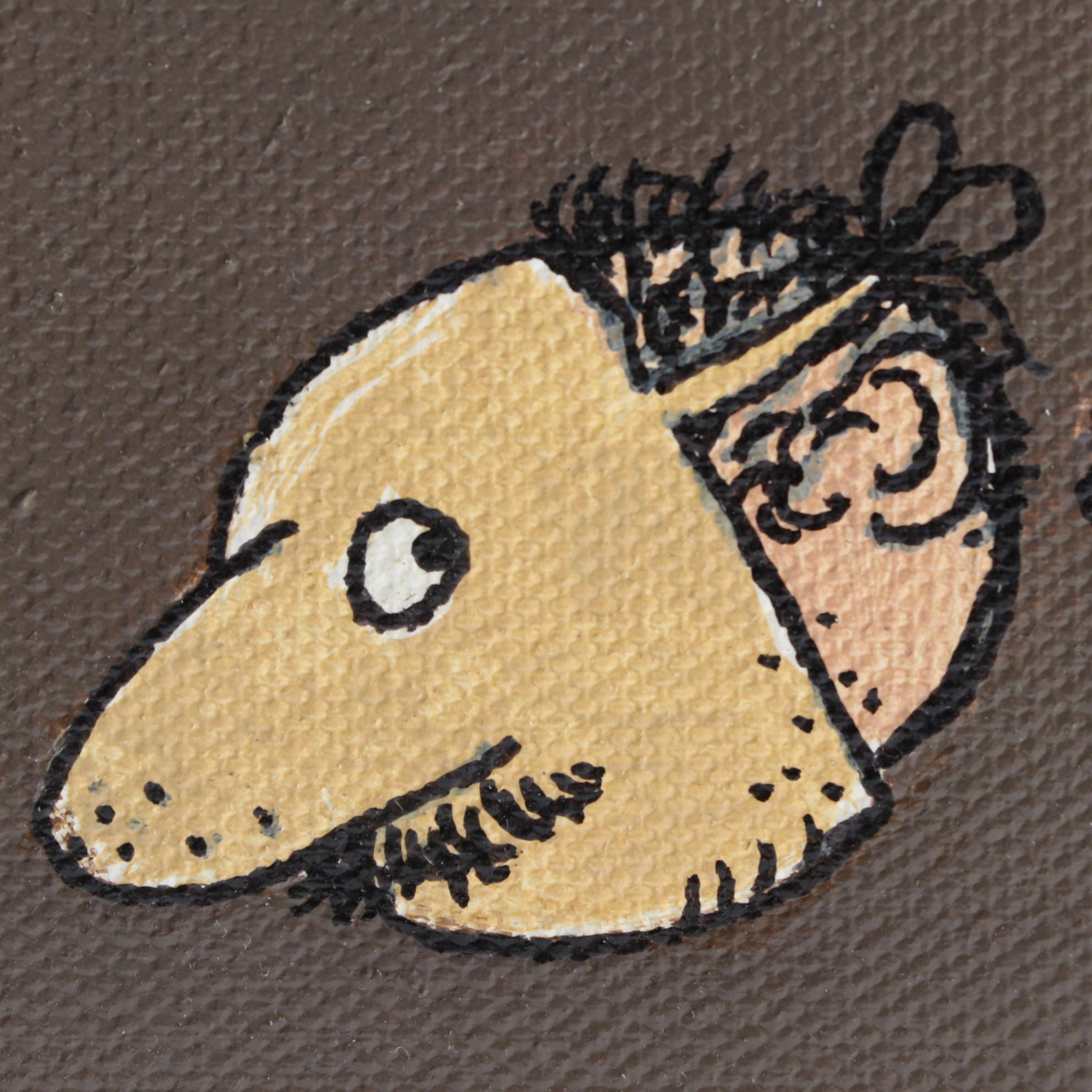 Aaron Wooten Acrylic Painting Inspired by Shel Silverstein "Masks