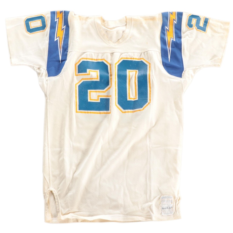1960s-1970s San Diego Chargers Sand-Knit #20 NFL Football Jersey