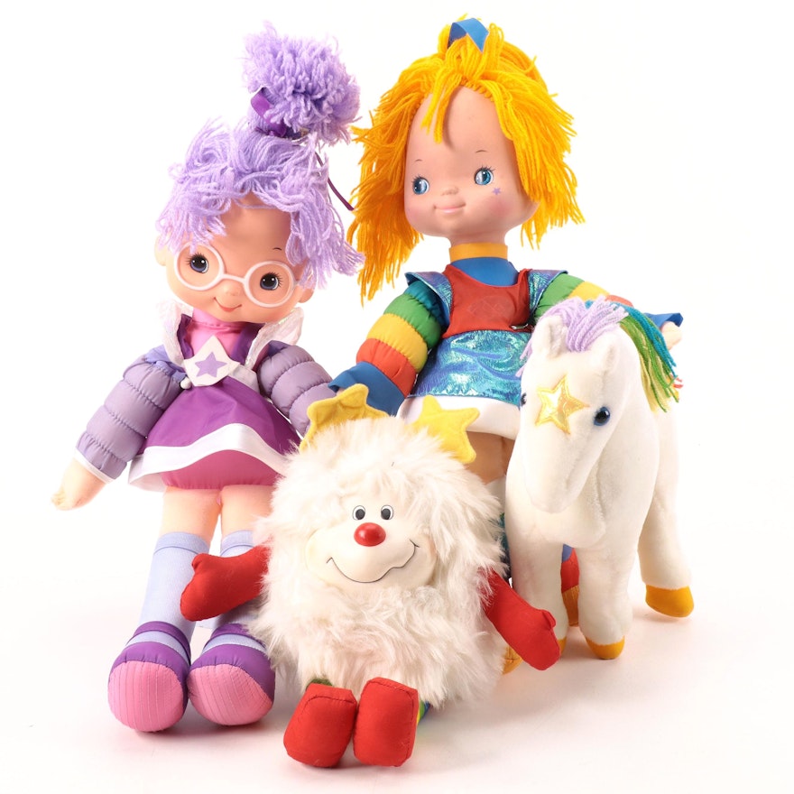 Mattel "Rainbow Brite" Plush Toys with Starlite, Violet and Twink, 1980s
