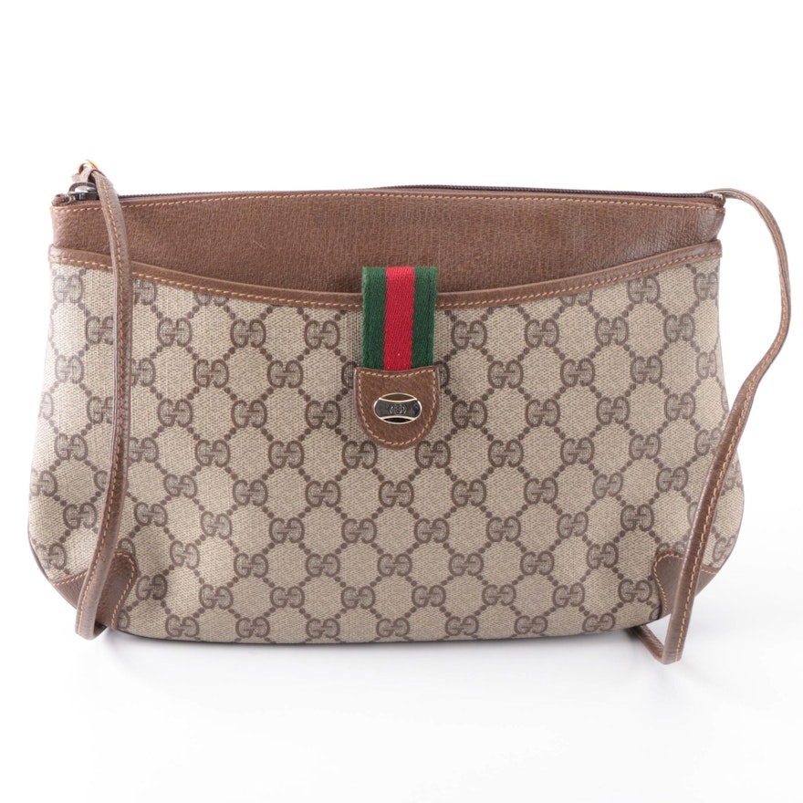 Gucci Accessory Collection Shoulder Bag in GG Supreme Canvas, Web, and Leather