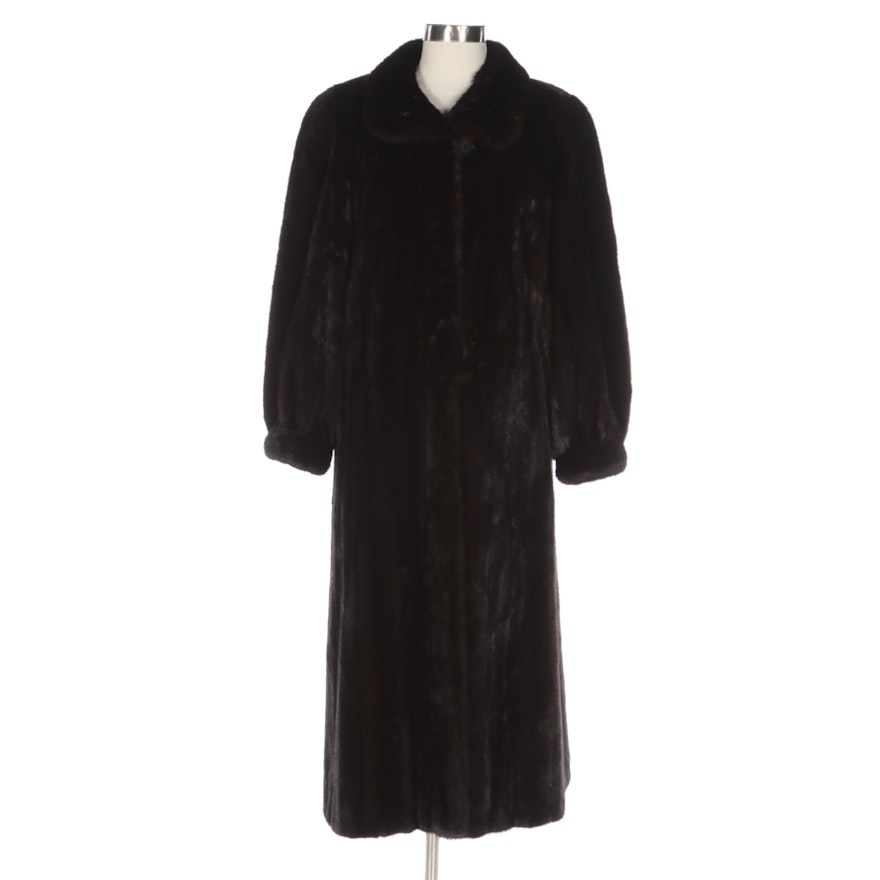 Givenchy Blackglama® Ranch Mink Fur Coat with Banded Cuffs for Dittrich Furs