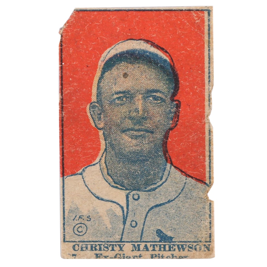 1921 Christy Mathewson W516-2-1 New York Giants Pitcher Hand-Cut Strip Card