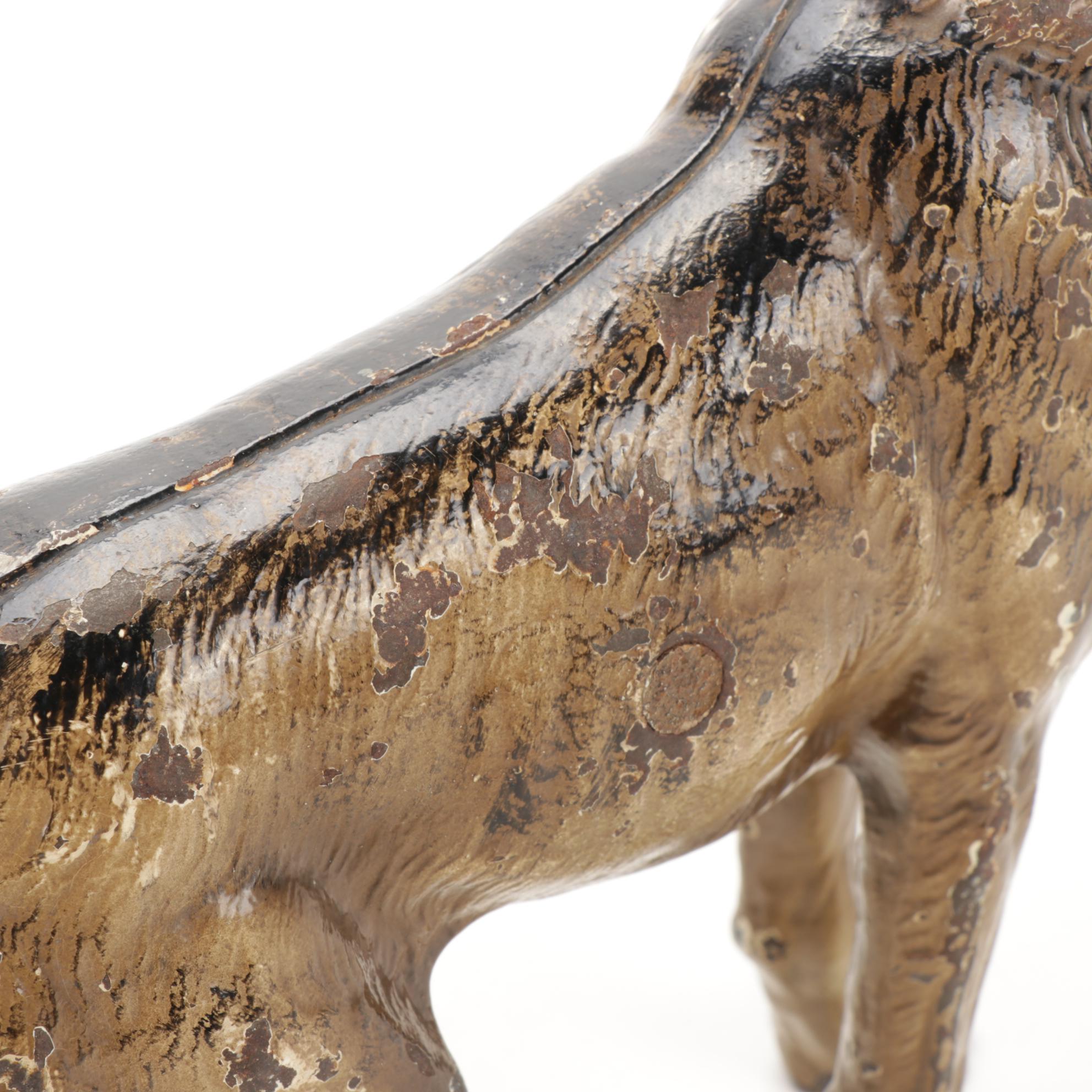 Hubley Painted Cast Iron German Shepherd Door Stop EBTH