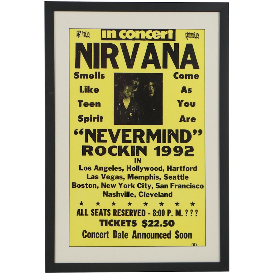 Giclée After Nirvana Concert Poster, 21st Century