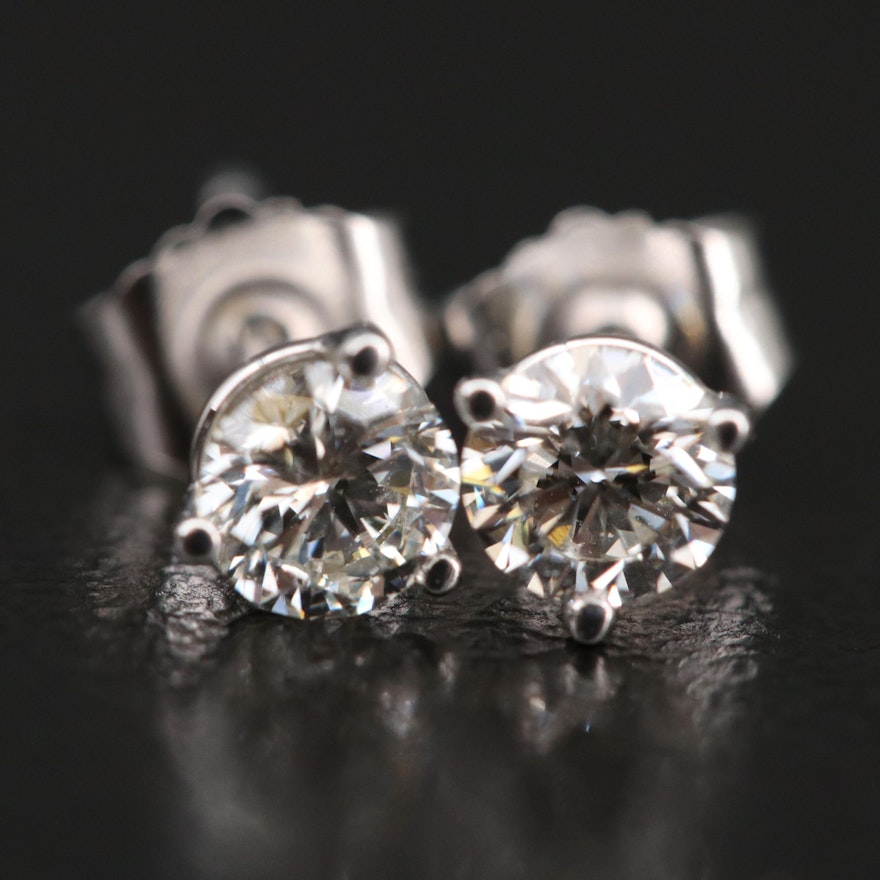 14K Gold 0.47 CTW Diamond Stud Earrings