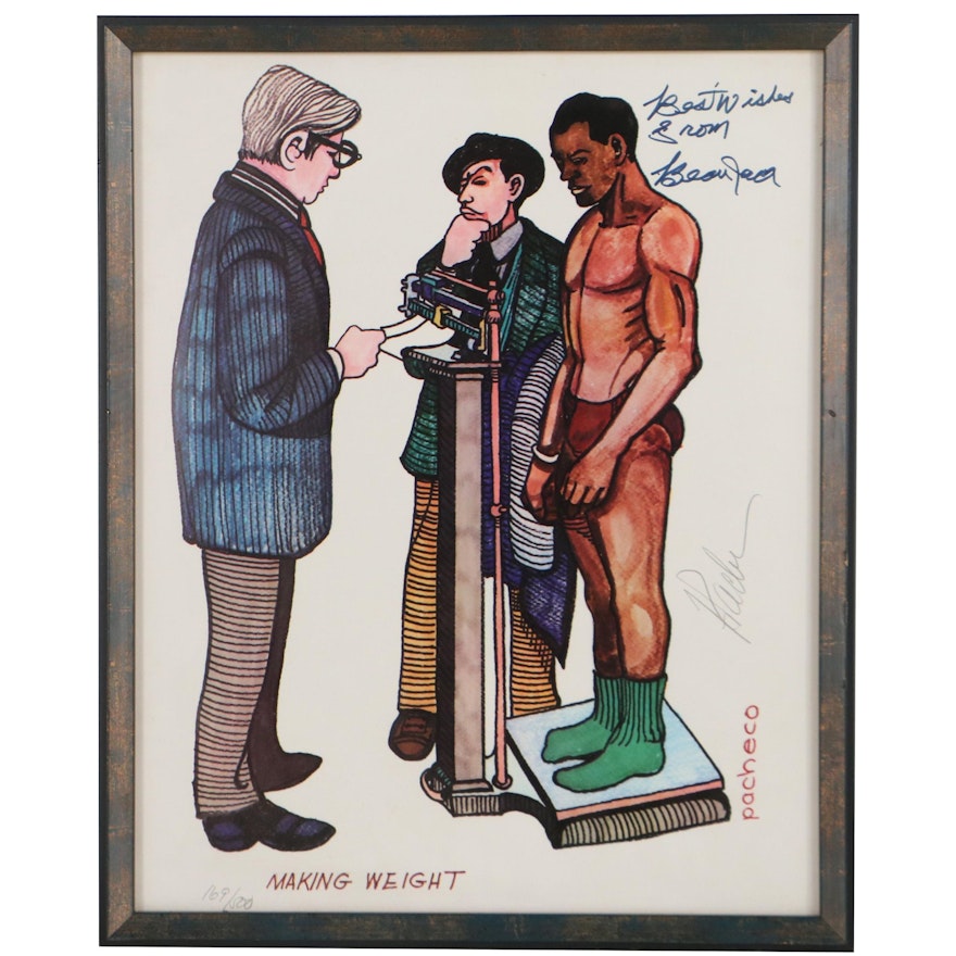 Ferdie Pacheco Offset Lithograph "Making Weight," Late 20th Century