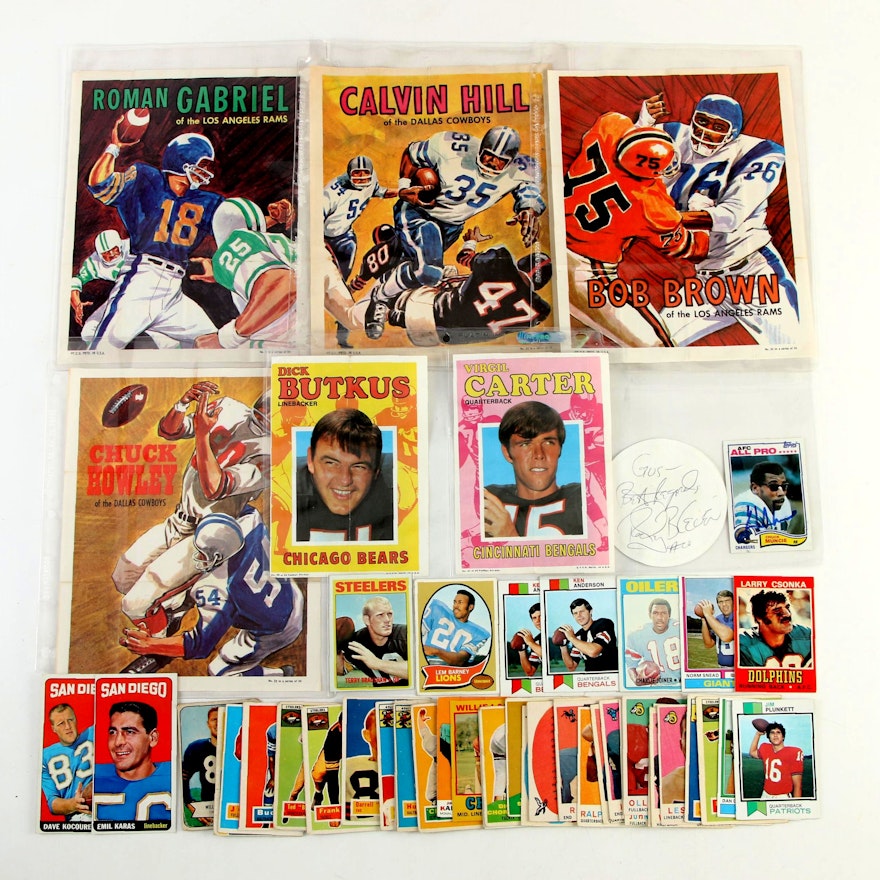 1950s-1980s Football Cards and Player Posters, 1972 "2nd Year" Terry Bradshaw