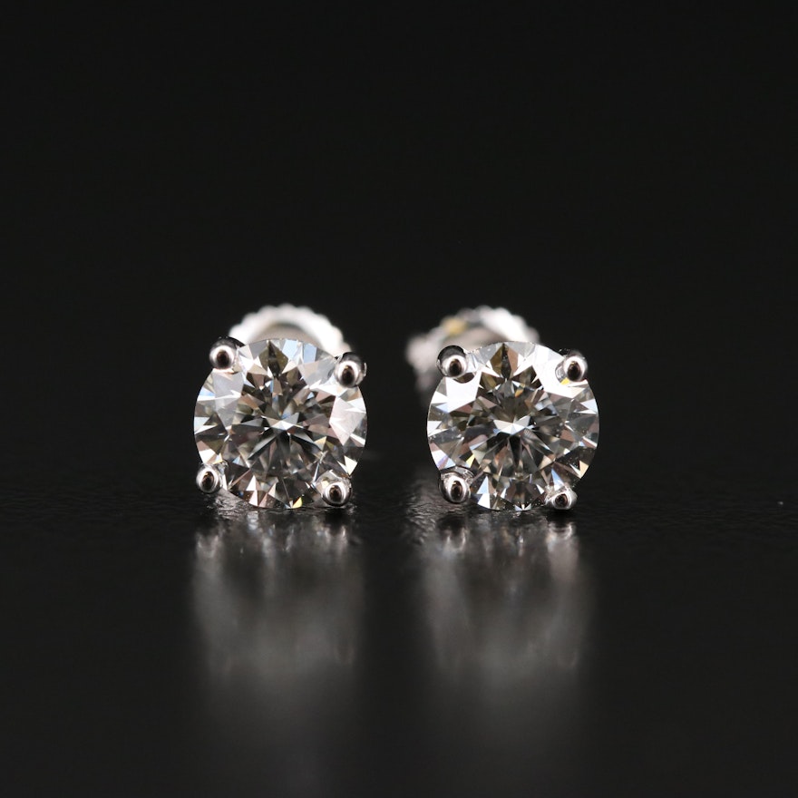 14K 2.09 CTW Diamond Stud Earrings
