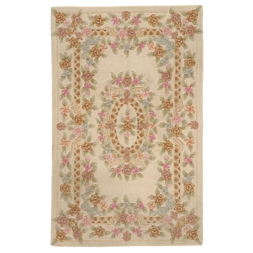 3'7 x 5'8 Hand-Tufted Chinese Aubusson Style Rug, 2000s