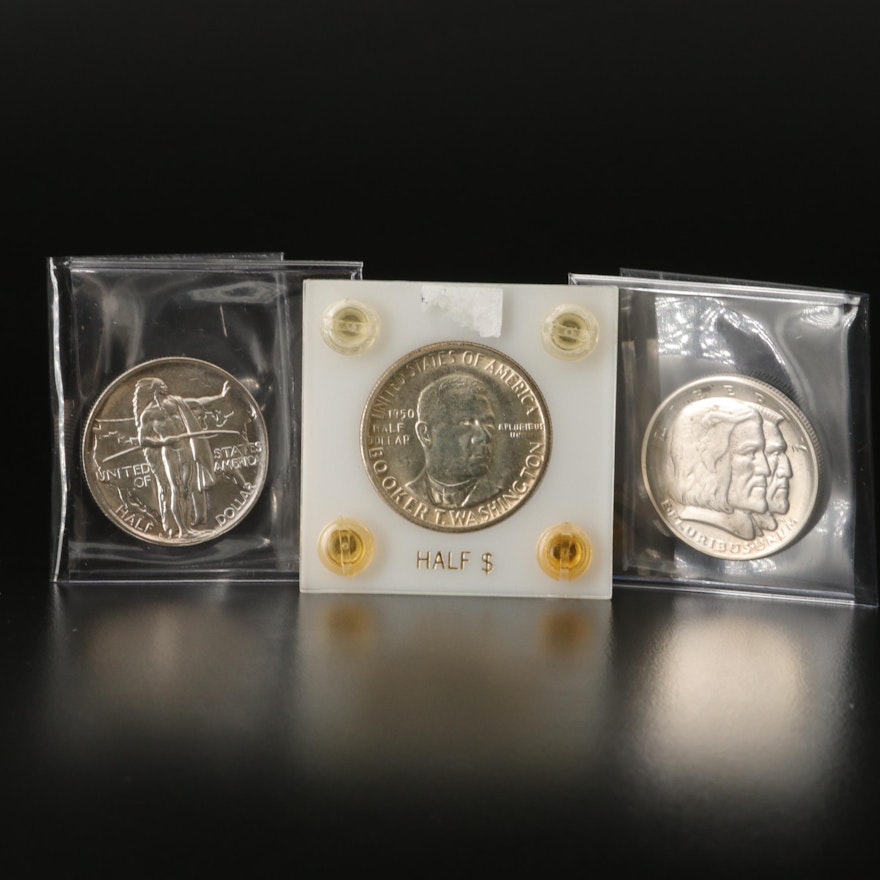 Three Commemorative Silver Half Dollars