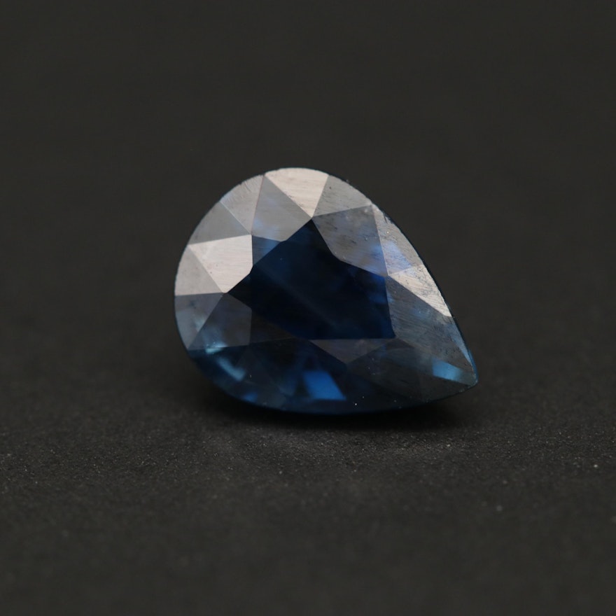 Loose 1.31 CT Pear Faceted Sapphire