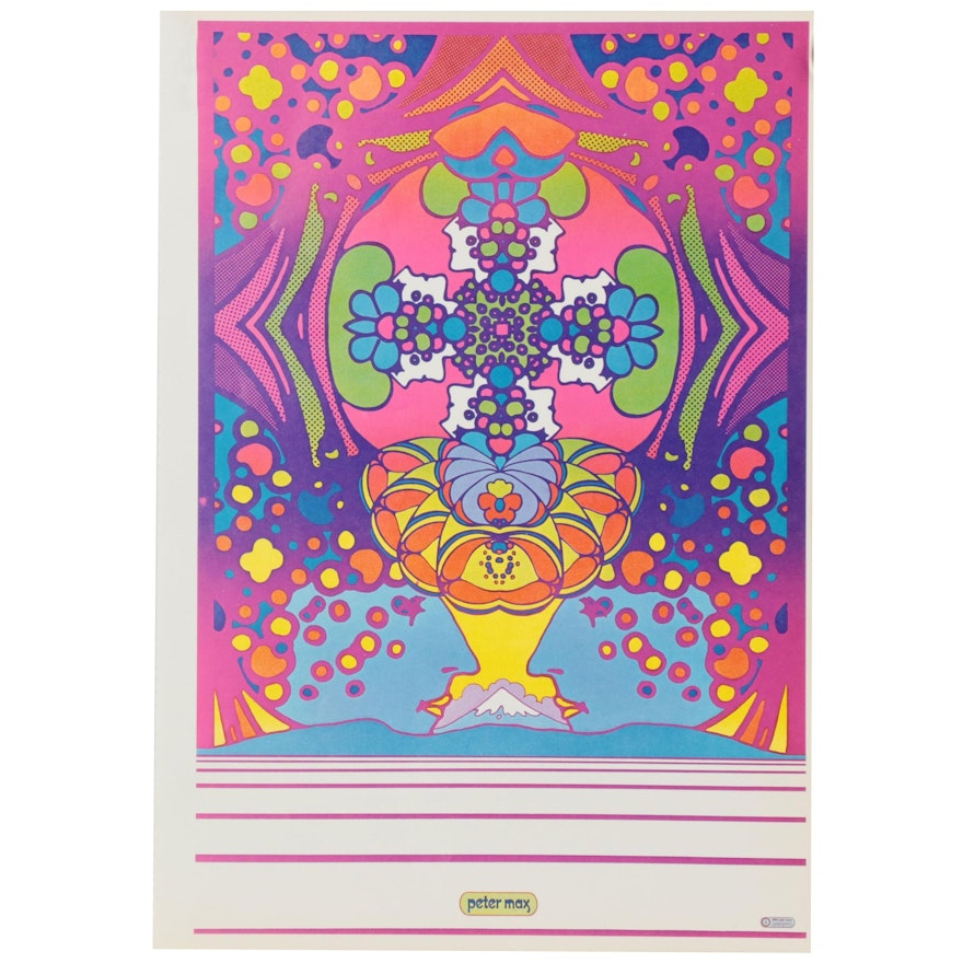 Psychedelic Offset Lithograph After Peter Max, Circa 1970